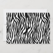 ピンクのシマウマの招待状 招待状 (裏面)