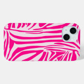 ピンクのシマウマ柄 Case-Mate iPhoneケース (裏面 (横))