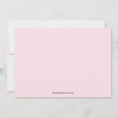 ピンクのシマウマ スイート16 バースデー招待状 招待状 (裏面)