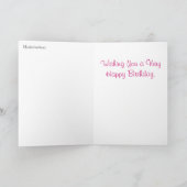 ピンクのシャクナゲのバースデー・カード カード (内部)