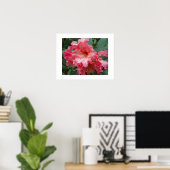 ピンクのシャクナゲの花の写真 ポスター (ホームオフィス)