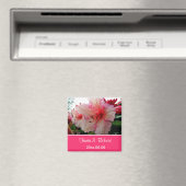 ピンクのシャクナゲの花の日付を保存。 マグネット (インサイチュ (食洗機))