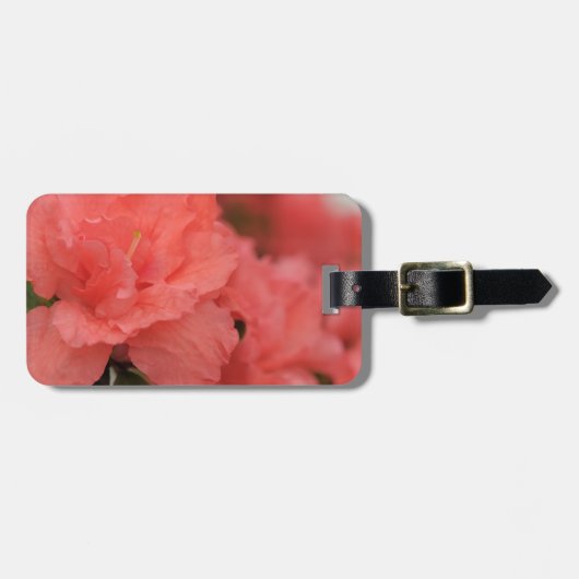ピンクのシャクナゲの花 ラゲッジタグ (正面横)