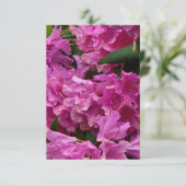 ピンクのシャクナゲの花 招待状 (スタンド正面)
