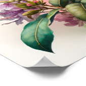 ピンクのシャクナゲ花アートプリントポスター ポスター (角)