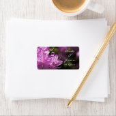 ピンクのシャクナゲ花結婚式の引き出物ラベル ラベル (インサイチュ)