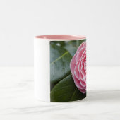 ピンクのシャクナゲ ツートーンマグカップ (中央)