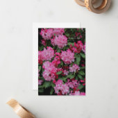 ピンクのシャクナゲ ノートカード (正面/裏面インサイチュ)