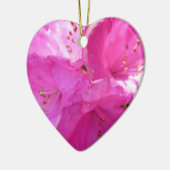 ピンクのシャクナゲ -- 驚かせること セラミックオーナメント (左)