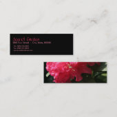 ピンクのシャクナゲ(3) スキニー名刺 (正面/裏面)