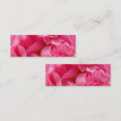 ピンクのシャクヤクのしおりの名刺 スキニー名刺 (正面/裏面)