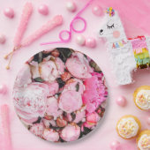 ピンクのシャクヤクのパーティーのデザイン ペーパープレート (パーティー)