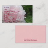 ピンクのシャクヤクのプロフィールか名刺 名刺 (正面/裏面)