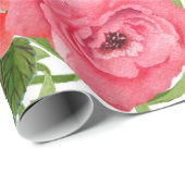 ピンクのシャクヤクの包装紙 ラッピングペーパー (ロールコーナー)