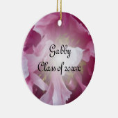 ピンクのシャクヤクの卒業の写真 セラミックオーナメント (右)