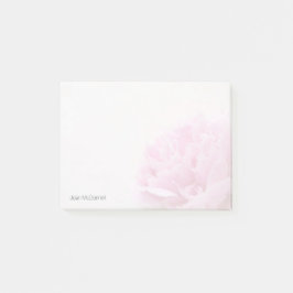 ピンクのシャクヤクの眺めは衰退します ポストイット