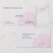 ピンクのシャクヤクの眺めは衰退します 名刺 (正面/裏面)