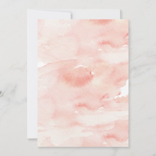 ピンクのシャクヤクの結婚式招待状の続き 招待状 (裏面)