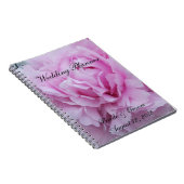 ピンクのシャクヤクの花のウェディングプランナー ノートブック (右側)