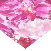 ピンクのシャクヤクの花のテーブルのランナー ショートテーブルランナー (コーナー)