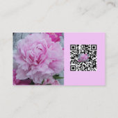 ピンクのシャクヤクの花の名刺 名刺 (裏面)