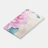 ピンクのシャクヤクの花の水彩画の芸術のポスト・イット ポストイット (アングル)