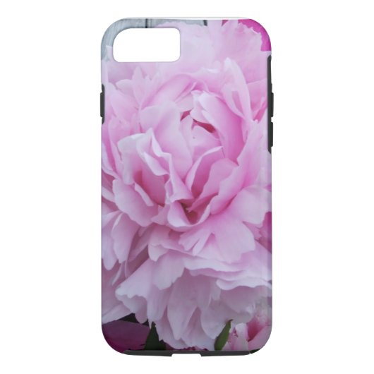 ピンクのシャクヤクの花のiPhone 7の場合 Case-Mate iPhoneケース (裏面)
