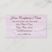 ピンクのシャクヤクの花びらの名刺のテンプレート 名刺 (裏面)