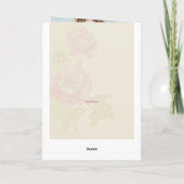 ピンクのシャクヤクの花柄(写真)カード カード (裏面)