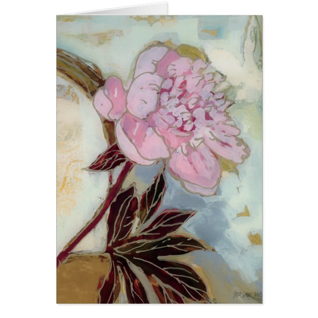 ピンクのシャクヤクの花 (正面)