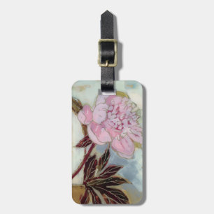 ピンクのシャクヤクの花 ラゲッジタグ