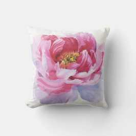 ピンクのシャクヤクの装飾用クッション クッション