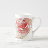 ピンクのシャクヤクの高いマグ ボーンチャイナマグカップ (右)