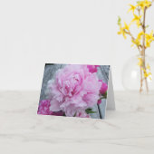 ピンクのシャクヤク/シャクヤクNotecard カード (黄色い花)