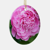 ピンクのシャクヤク セラミックオーナメント (右)