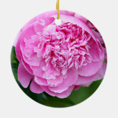 ピンクのシャクヤク セラミックオーナメント (裏面)