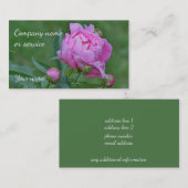 ピンクのシャクヤク 名刺 (正面/裏面)