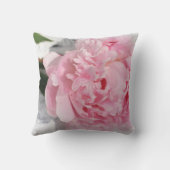 ピンクのシャクヤク、庭の枕 クッション (裏面)