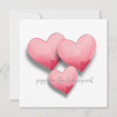 ピンクのシャンパンとアイスバスケット ガレンティンパーティー 招待状 (裏面)