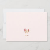 ピンクのシャンパンと花嫁のランチ会　ブライダルシャワー 招待状 (裏面)