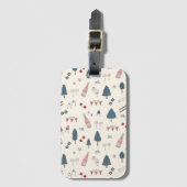 ピンクのシャンパンのためのアパーズスキーウィークエンドギフト ラゲッジタグ (正面縦)