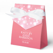 ピンクのシャンパンの泡 ウェディング フェイバーボックス