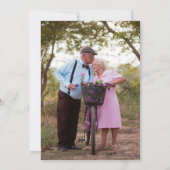 ピンクのシャンパングラス 45周年結婚記念日 招待状 (裏面)