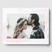 ピンクのシャンパンバブル ブラッシュ ウォーターカラー スウォッチ ゲストブック (裏面)