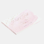 ピンクのシャンパンバブル ブラッシュ 水彩色見本 ゲストブック (コーナー)