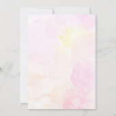 ピンクのシャンパンブランチとバブルリーな花嫁のシャワー サンキューカード (裏面)