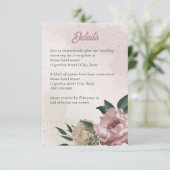 ピンクのシャンパン結婚の花 エンクロージャーカード (スタンド正面)