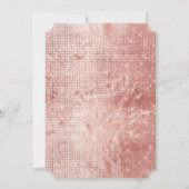 ピンクのシャンパン ローズ グラム ゼブラ 招待状 (裏面)