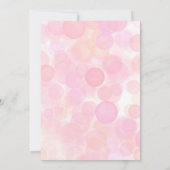 ピンクのシャンパン 水彩 ブランシュとバブル 招待状 (裏面)