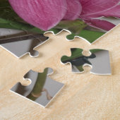 ピンクのシュンラン属の蘭のパズル ジグソーパズル (側面)